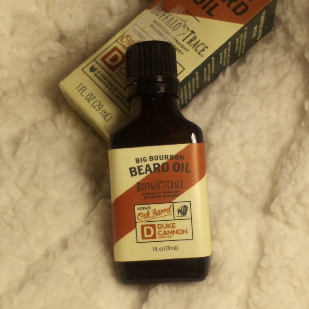 NWT! Duke Cannon Big Bourbon Beard Oil - Oak Barrel Scent